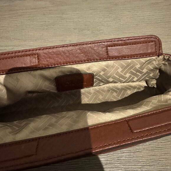 COLE HAAN Brown Leather Small Brown Clutch - Picture 7 of 9